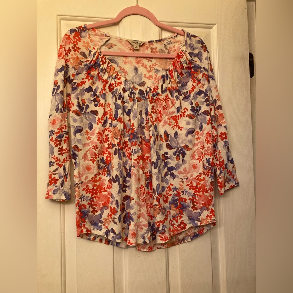 Lucky Brand, small, top, beautiful watercolor floral motif